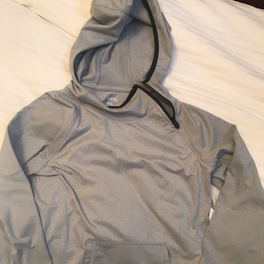 Zella Girl Gray hoodie - size 8/10. EUC